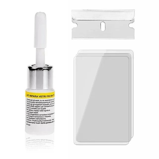 Car Windshield Repair Kit Quick Fix Car Cracked Windscreen Leave No Trace Repair Kit Sealer DIY Auto Window Screen Polishing Kit