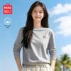 MINISO Women's Loose Fit Long-Sleeve Cotton T-Shirt