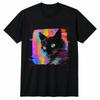 Psychedelic Weirdcore Cat Shirt - Vaporwave Aesthetic Graphic Tee