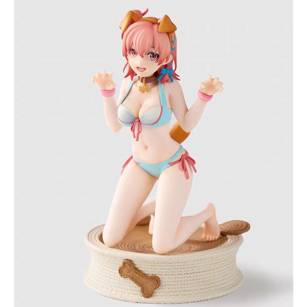 

My Teen Romantic Comedy SNAFU Anime PVC Figure Yukino Yukinoshita Yui Yuigahama Cat Ear Dog Ear Swimsuit Kneeling Pose Statue