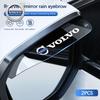 AAJS1 For 2Pcs Car Rearview Mirror Block Rainwater Eyebrow Accessories For Volvo Xc60 Xc90 V40 V60 S60 V50 V90 S80 C40 XC40 V70