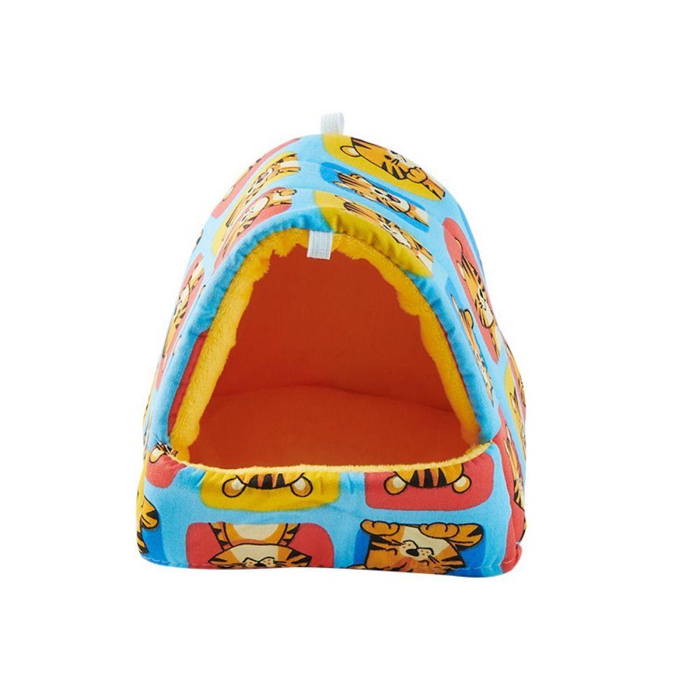 Warm Hamster Cotton Nest Cartoon Print Winter Hamster House Hanging Hamster Nest  Winter