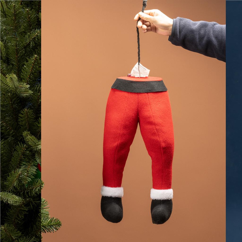 Creative Christmas Tree Decoration, Funny   Legs, Shopping Mall Scene Arrangement, Dolls, Figurines And Props