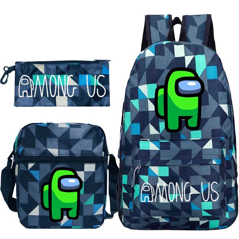 Game Merchandise Printed Schoolbag Three-Piece Backpack Set