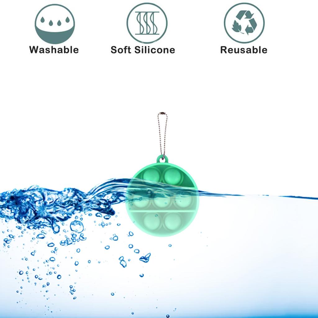 Children Adult Push Bubble Sensory Toy Key Ring Educational Toy