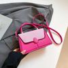 Fashion Bag Cover Contrasting Colors 2025 New Simple Casual Early Spring Foreign Style Women's Shoulder Crossbody Portable Small Square Women's Bag