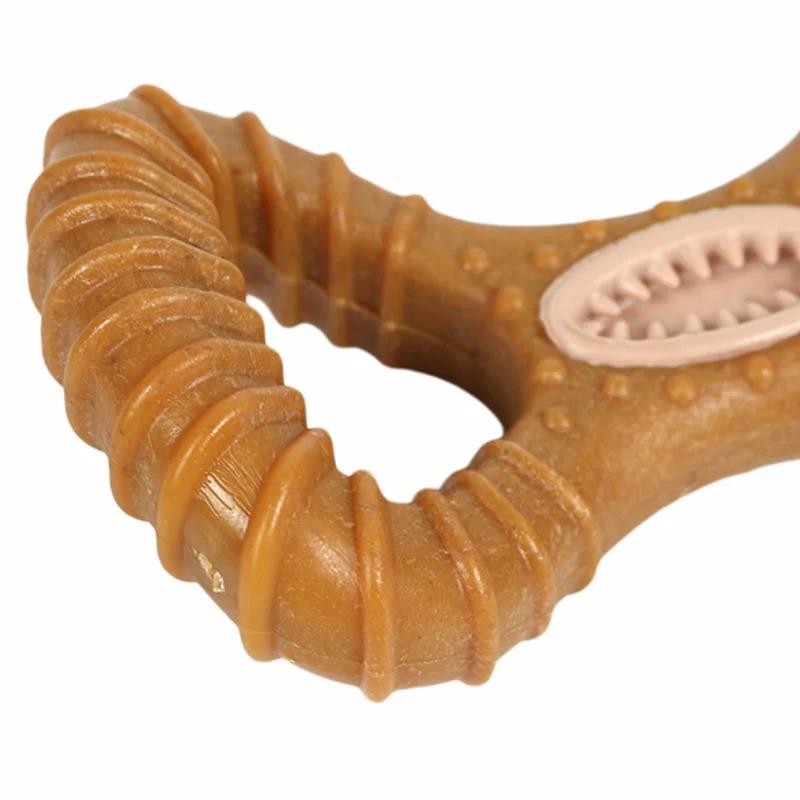 Indestructible 15CM Solid Beechwood Dog Chew Toy for Large Breeds Heavy Duty Chewing Dental Health Interactive Treat Hole Long