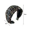 Handmade Craftsmanship Hair Hoop Tweed Fabric Wide Headband Elegant Anti-Slip Headband  Daily Use