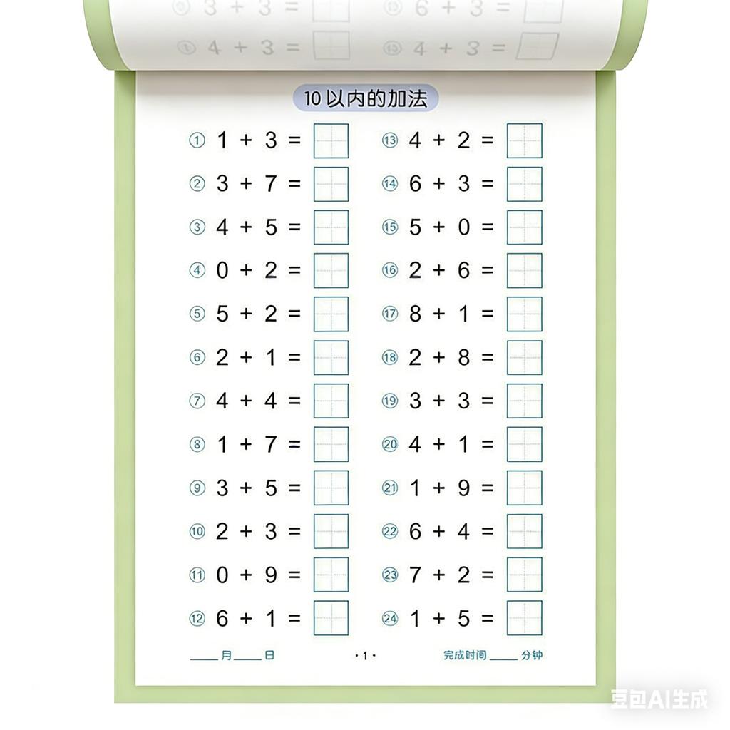 Math Practice Workbook - 10/20 Addition & Subtraction | Arithmetic Skills for First Grade Number Decomposition