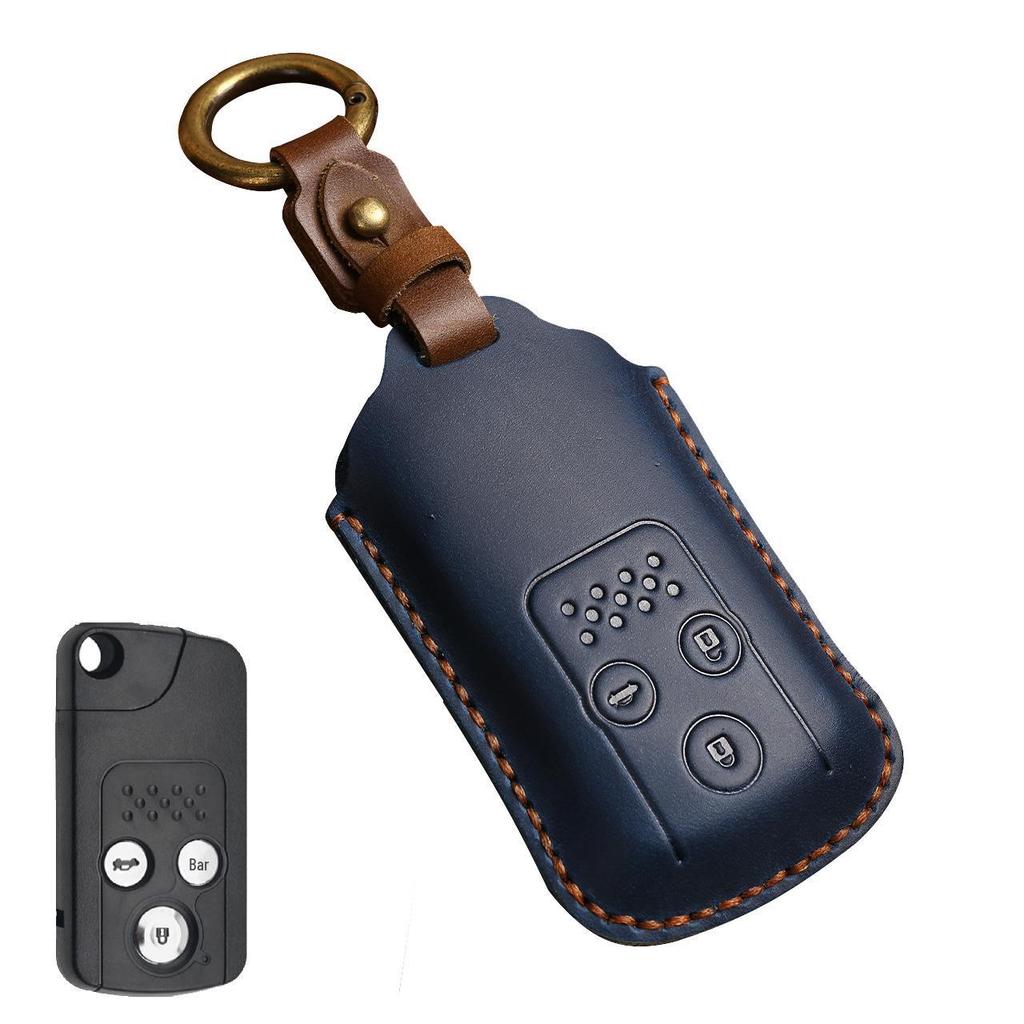 Genuine Leather Car Key Case for Honda Odyssey, Accord, and Crosstour