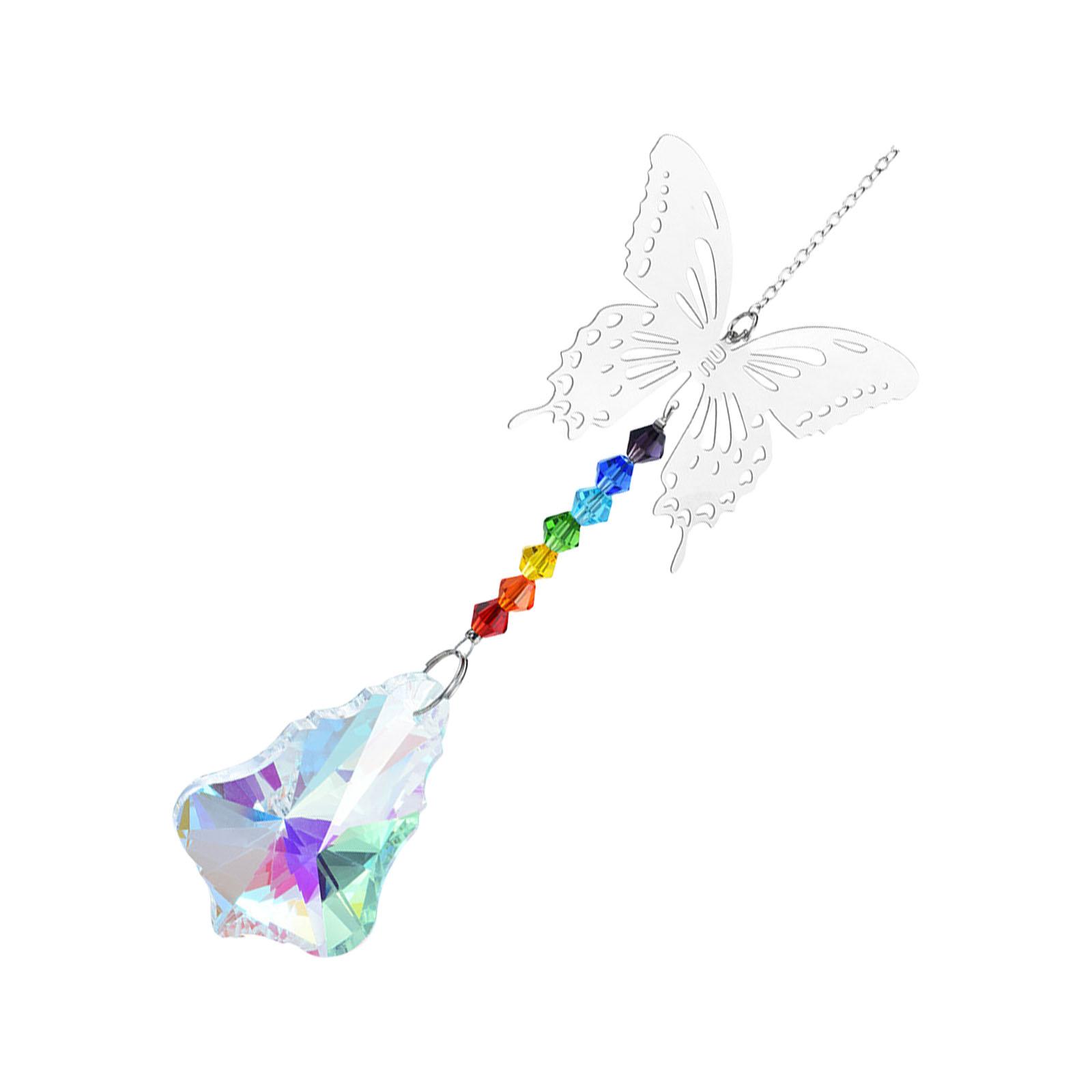 

Suncatchers with Crystal Prism Butterfly Pendant Hanging Ornament for Window Wall and Garden Hanging Decorations Gift 3