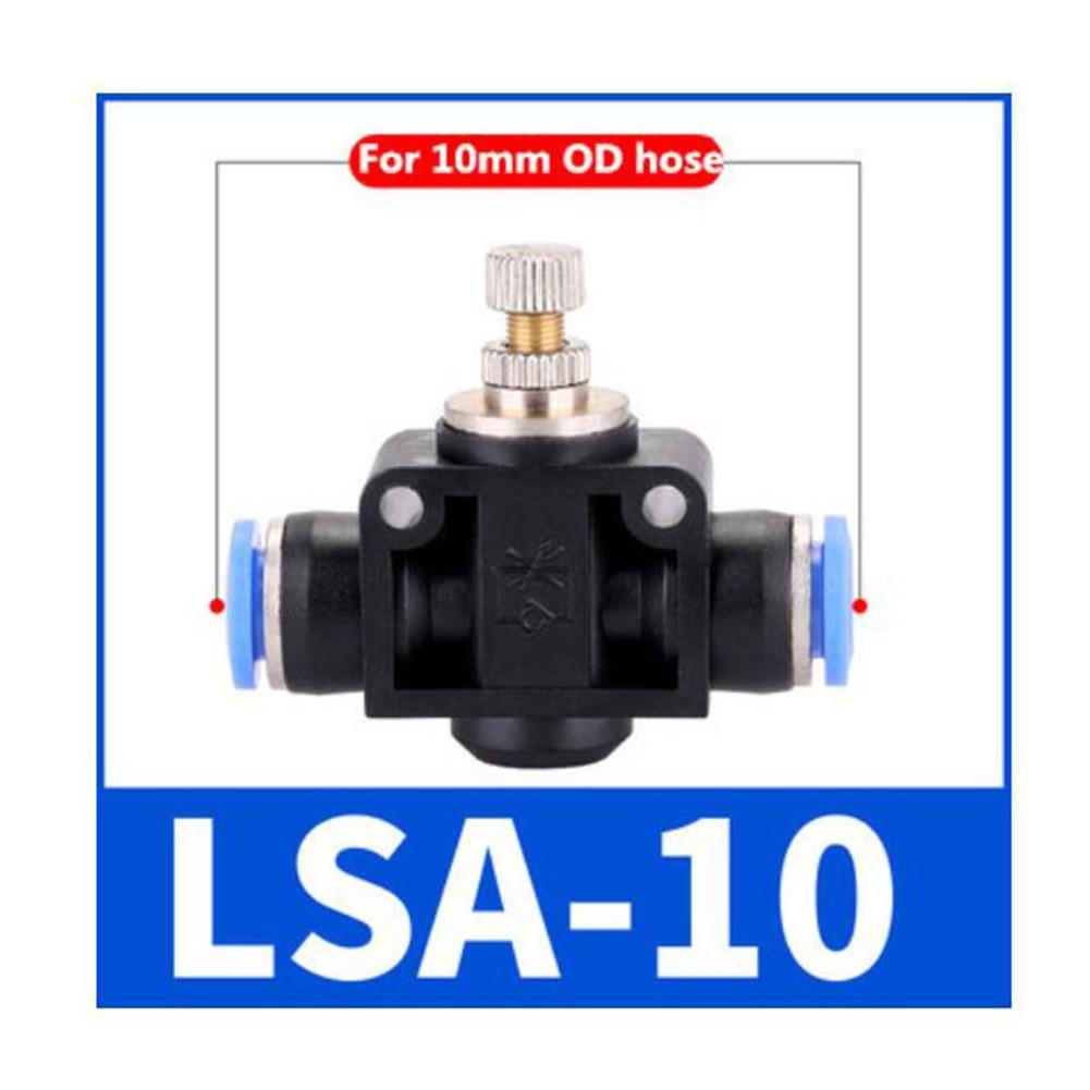 8mm Flow Control Valve Air Throttle Valve Fittings / Connectors Pneumatics Quick Hose Tube Speed Control Brand New