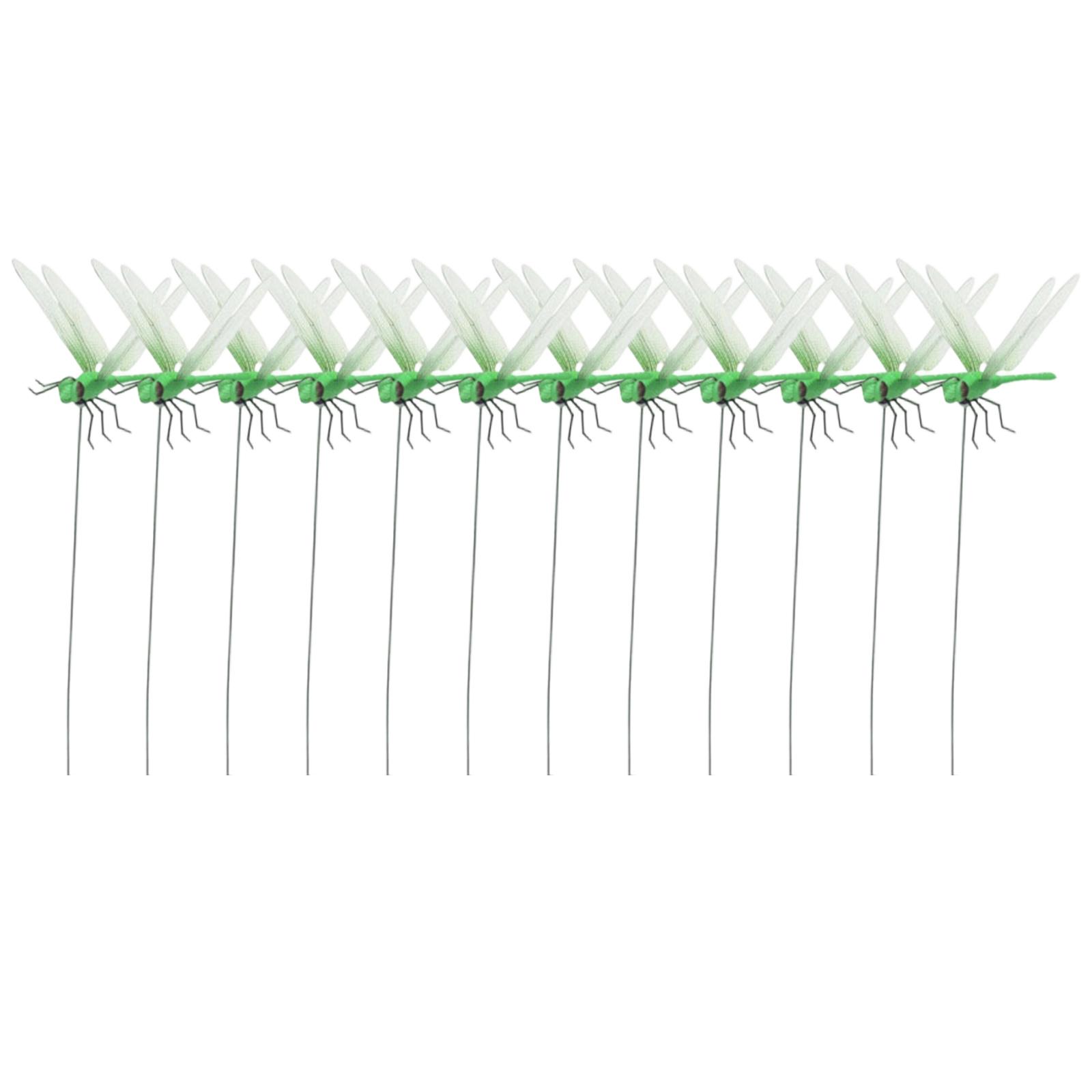 

12pcs 25cm Dragonfly Clips Decorative Clips with Long Metal Stems for Crafts Gardening and Home Decoration One Size