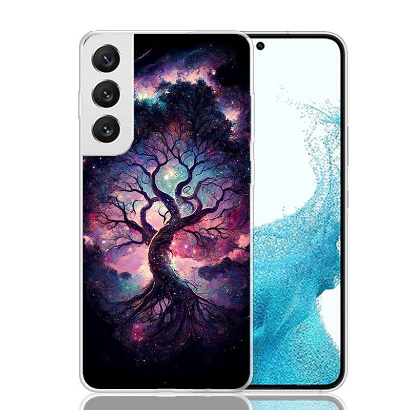 Tree of Life Space Phone Case For Samsung Galaxy S26 Ultra S23 S24 S25 Edge S20 FE S21 S22 Plus Soft Print Shell Cover Fundas Ga