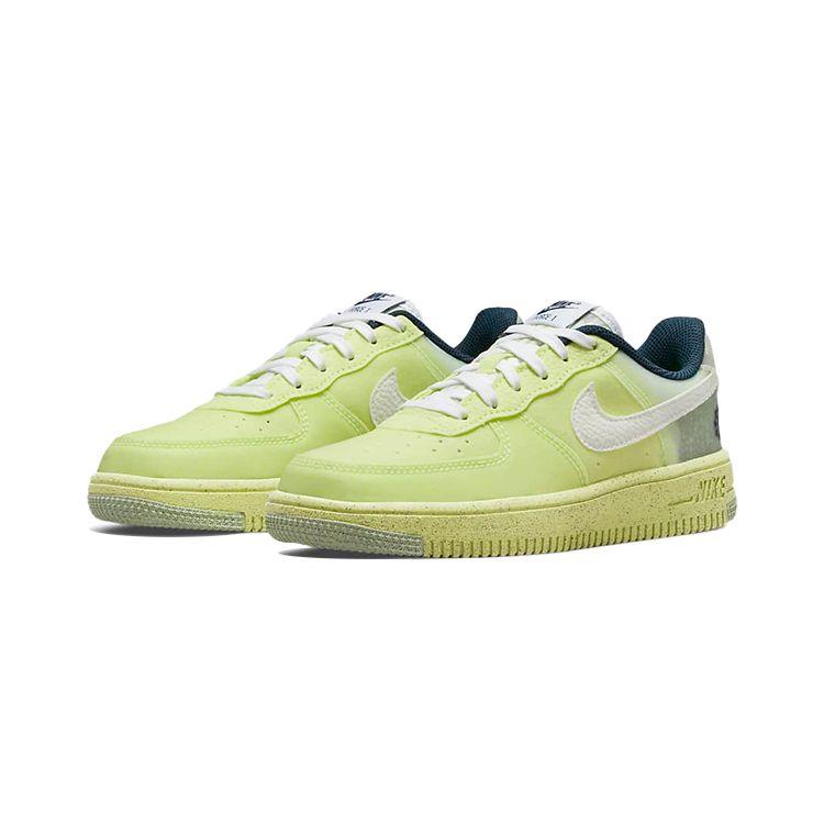 Nike Air Force 1 Crater Recycled Materials Casual Non-Slip Shock Absorbing Durable Low-Top Sneakers Kids Sneakers Green DH4340-700