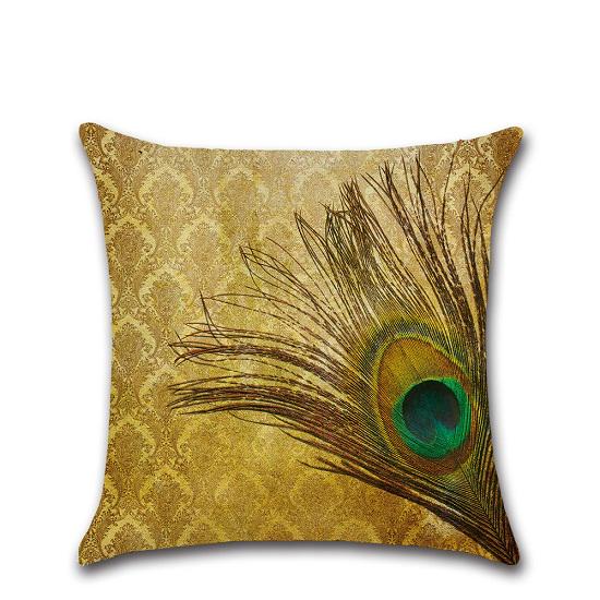 Square Peacock Feather Pillow Case Cushion Cover Pillowcase Sofa Car Decor Home Square Peacock Feather Pillow Case Cushion Cover Pillowcase Sofa Car Decor Home
