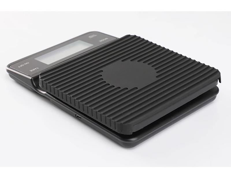 Pour-Over Coffee Scale with Timer, Kitchen and Baking Scale, Black, 3kg/0.1g Capacity.