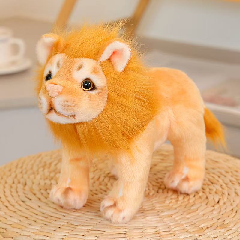 20/25/30cm Latest Simulation Tiger, Leopard, Lion Doll Stuffed Plush Toy Cartoon Anime Cute Children's Birthday Gift Fun Doll
