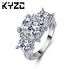 Jewelry Ring Women'S Girl Diamond Simple Square Diamond Zircon Ring Jewelry
