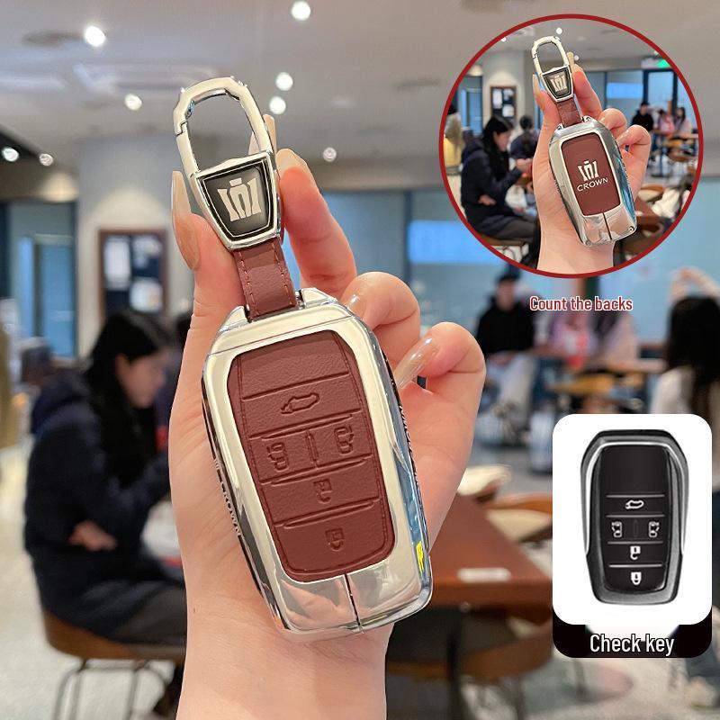 High-Quality Metal Leather Buckle for Toyota Crown 14th Gen Key Case