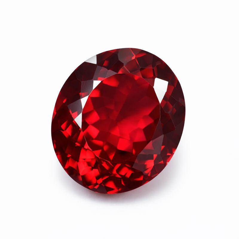 NATURAL Oval Shape 12 Ct Red Garnet Loose Gemstone For Jewelry Making