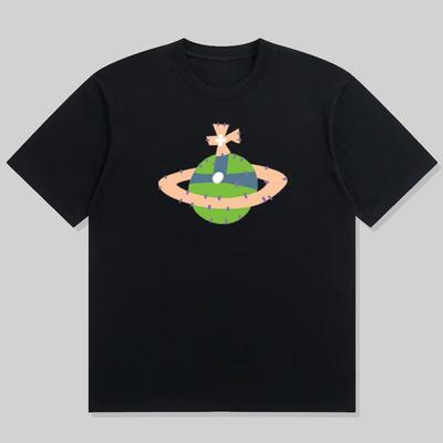 2025 Nova Camiseta Essencial de Algodão Unissex Estampa da Moda Macia Respirável Gola Redonda Moda Camisetas Masculinas e Femininas Uma Peça