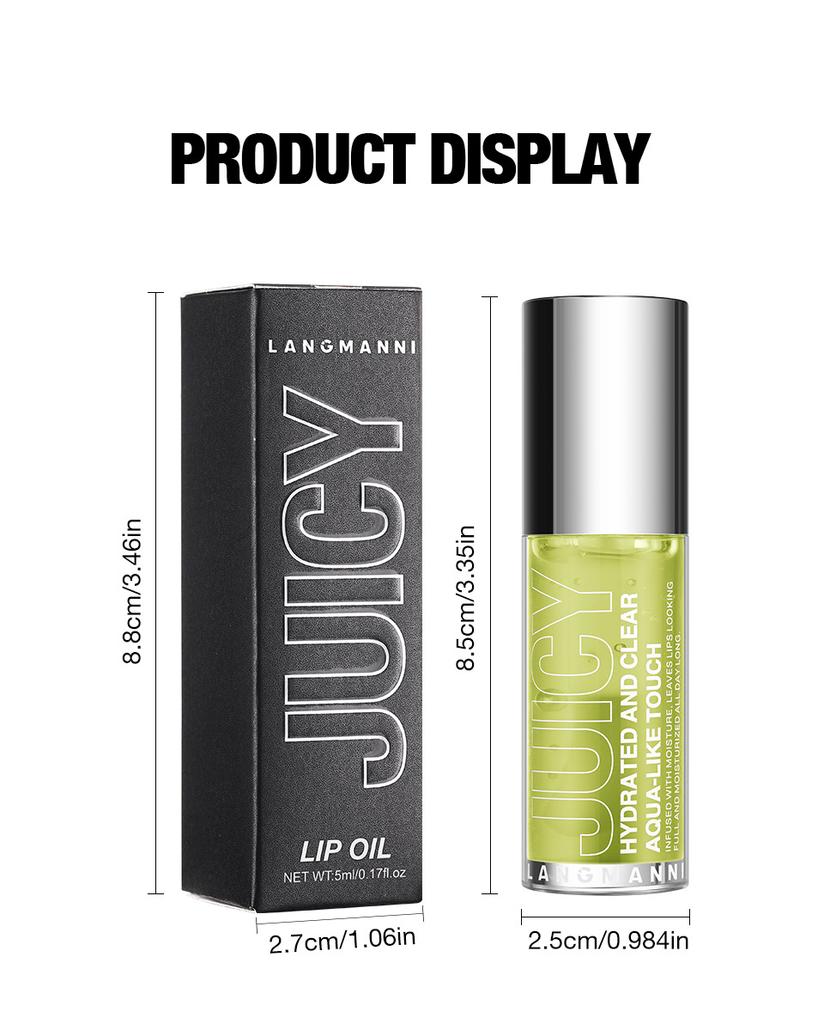 LANGMANNI 6 Pezzi Piccola Bottiglia Gel Idratante Olio Labbra Lunga Durata Idratante Liscio Brillante Liquido Idratante per Labbra