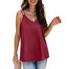 Women's New Summer Solid Color V-neck Camisole Loose T-shirt Top
