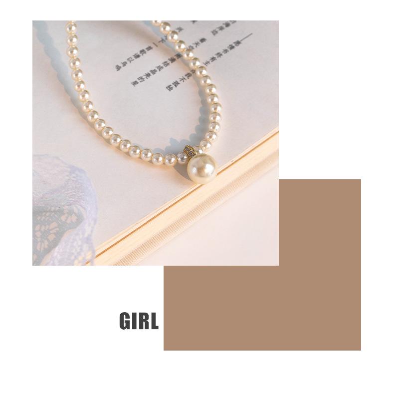 Women's Luxury French Hepburn Micro-Paved Diamond Pearl Choker Necklace