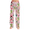 Women's Christmas Print Pants with Elastic Waist and Casual Sleepwear