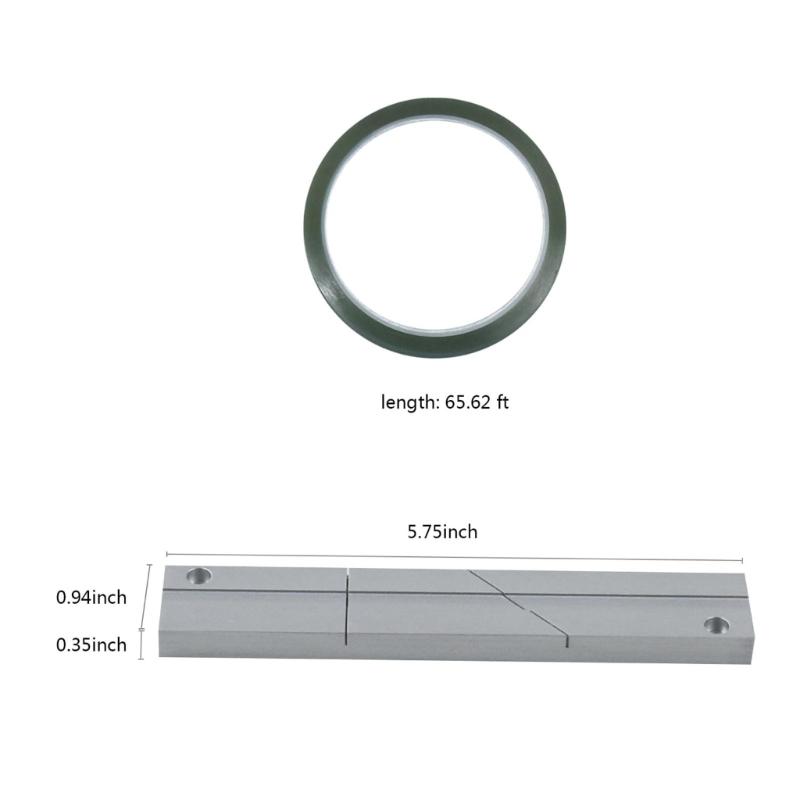 1/4 10inch Tape Splicing Set with Splicing Tape and Leader Tape Reel To Reel Professional Tape Splicing Block Accessory