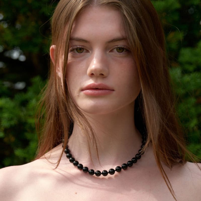 

LOVE ME MONSTER Onyx Necklace 10mm (L242MNK020) BLACK