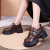 2025 New Thick Bottom Mary Jane Leather Shoes Women Autumn Design Punk Shoes Fashion Versatile Loafers Casual Shoes