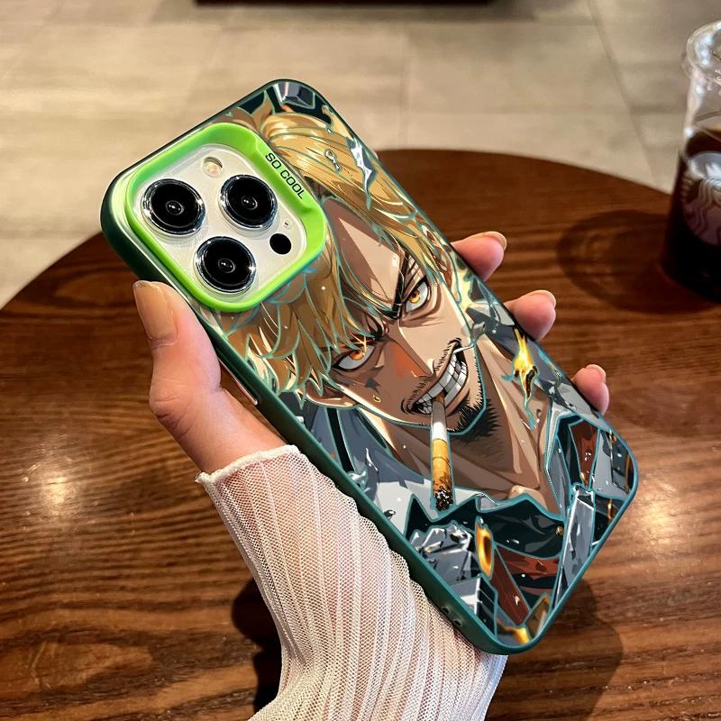 One Piece Sanji Cool Art Clear TPU Phone Case For IPhone 15 Pro Max & Samsung Galaxy S24 Ultra, Shockproof Cover