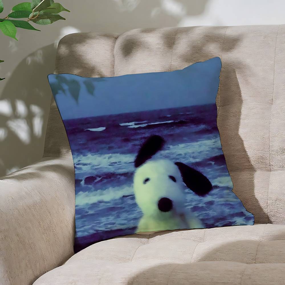 Quiet And Ethereal Blue Customizable Square Pillowcases Stylish And Soft Perfect For Beds Cars And Sofas