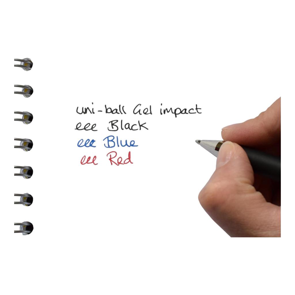 Uni-ball UM-153S Gel Impact 1.0mm Black Ink Gel Pens Pack of 5 for Office, School & Home Writing