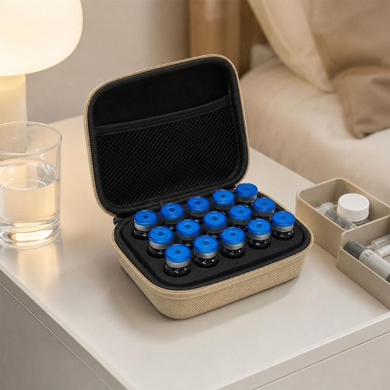 Portable 10mL Insulin Vial Carry Case In PEVA, Storage Box for Household Use, Travel Carry and Everyday Access