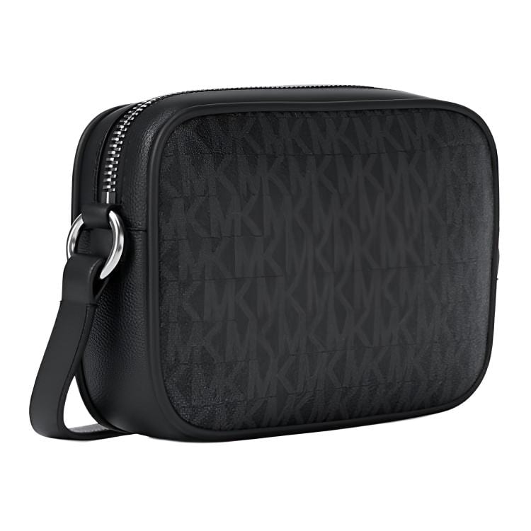 Michael Kors Jet Set Travel Coated Canvas Camera Bag Crossbody Bag Small Women's Black 35S6STVC1B-BLACK