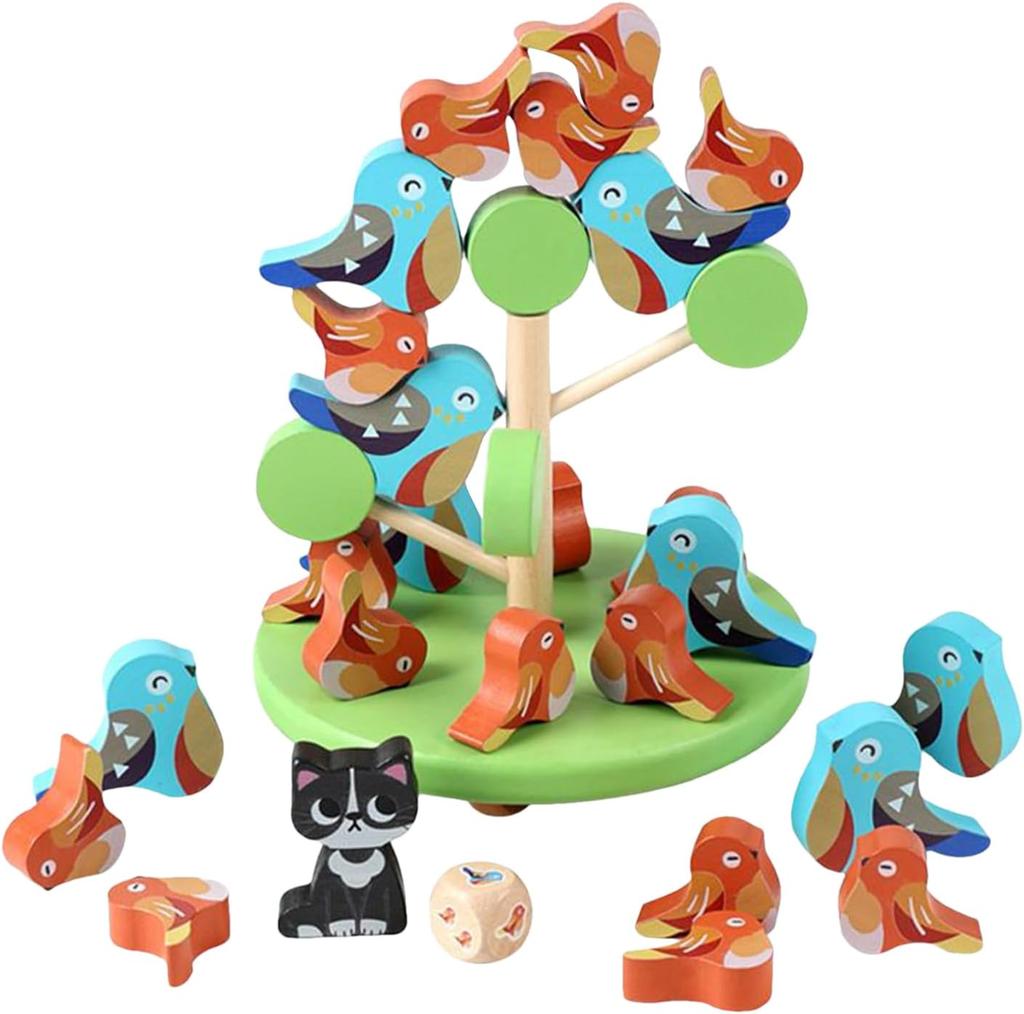 Generisch Wooden Stacking Toys, Fun Interactive Fine Motor Activity, Educational Tabletop Game for Indoor School Classroom Family Adults
