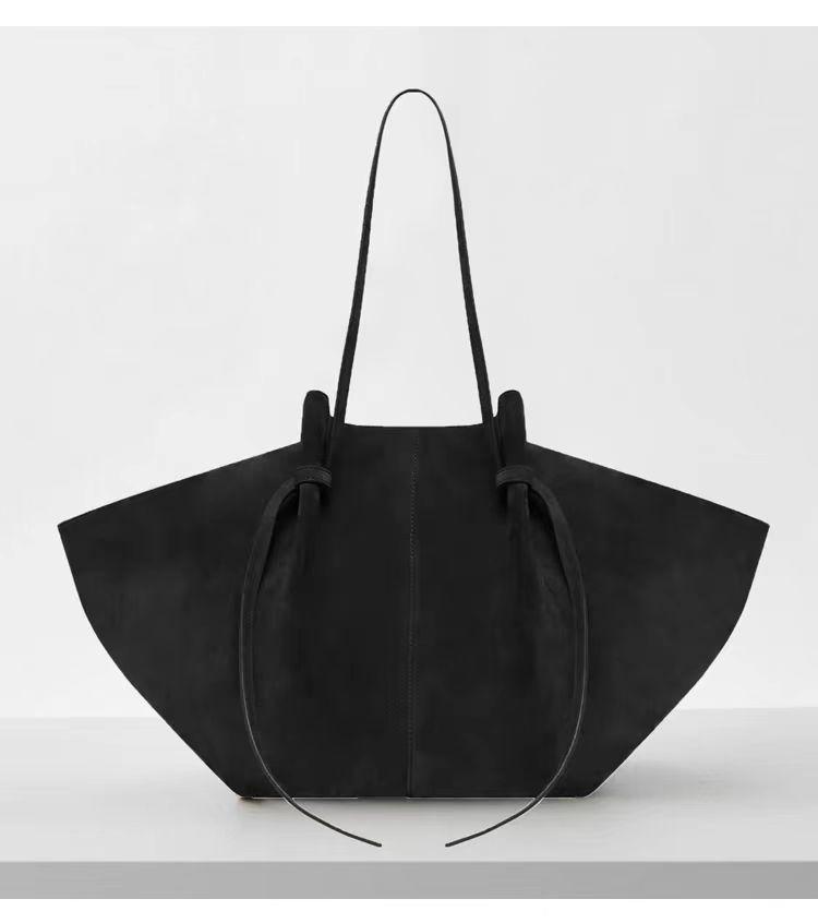 Bolso de Mano de Cuero Suave Gamuza de Lujo para Mujer Bolso de Hombro de Gran Capacidad Bolsos de Mano Bolso de Almacenamiento con Forma de Ala Fashi Bolso de Compras Chic