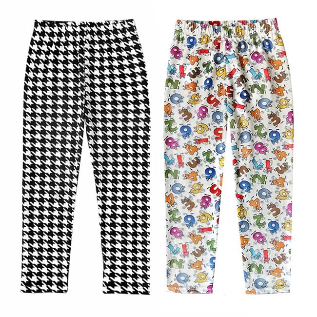 Children Pants Lovely Baby Girls Leggings Kids Pants Flower Floral Printed Elastic Long Trousers