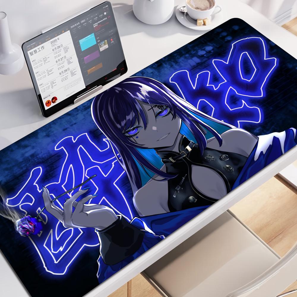 Singer Aado x Rubber Lock Edge Mouse Pad Super Big Computer Desk Mat Offices Accessories Virtual Idol Kawii Keyboard Pad