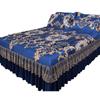 Korean Version Lace Solid Color Bed Skirt Three Piece Set, Skin Friendly Double-layer Bed Cover, Non Slip Bed Cover