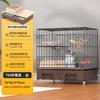 Extra Large Multi-Level Indoor Cat Cage with Integrated Litter Box for Cats Drawers Style Litter Pan for Cats