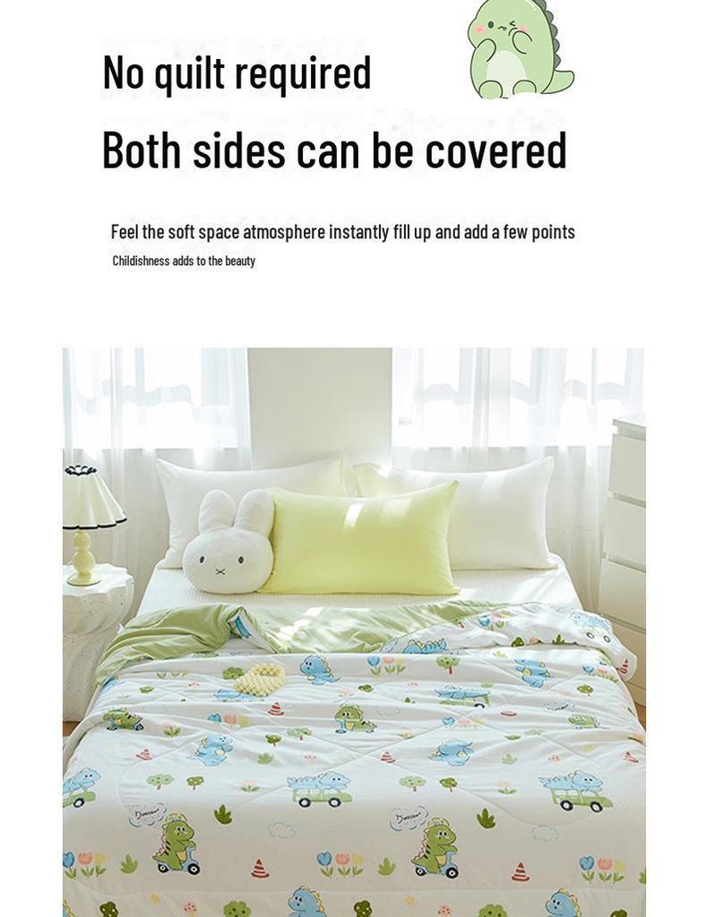 Class A Summer Cool Quilt: Double Yarn for Mother & Baby - Lightweight Air Conditioning Quilt for Kids, Students, and Dorms