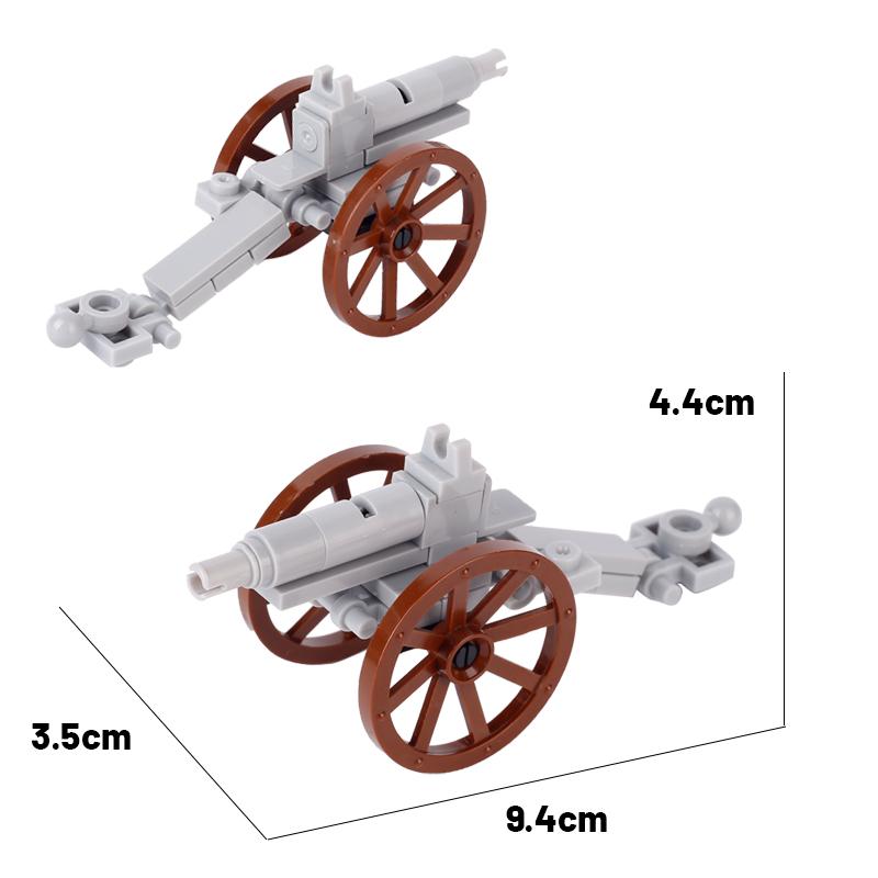 WWII Military Soviet German Cannon Building Block Set Soldier Vehicles Artillery Bunker Figure Weapon Accessories Toy Boy Gift Present K038