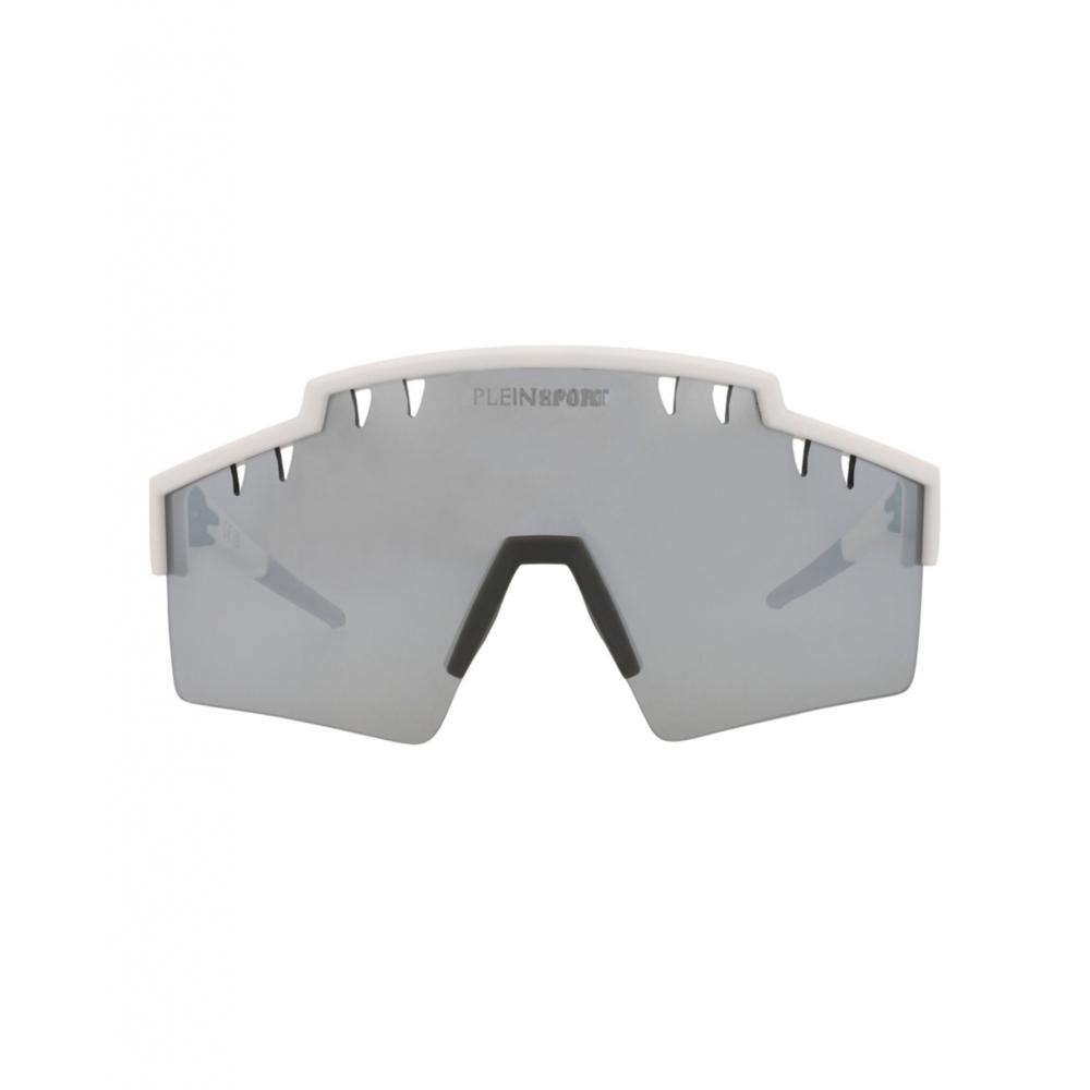 

Philipp Plein Shield Frame Injection Sunglasses white white silver