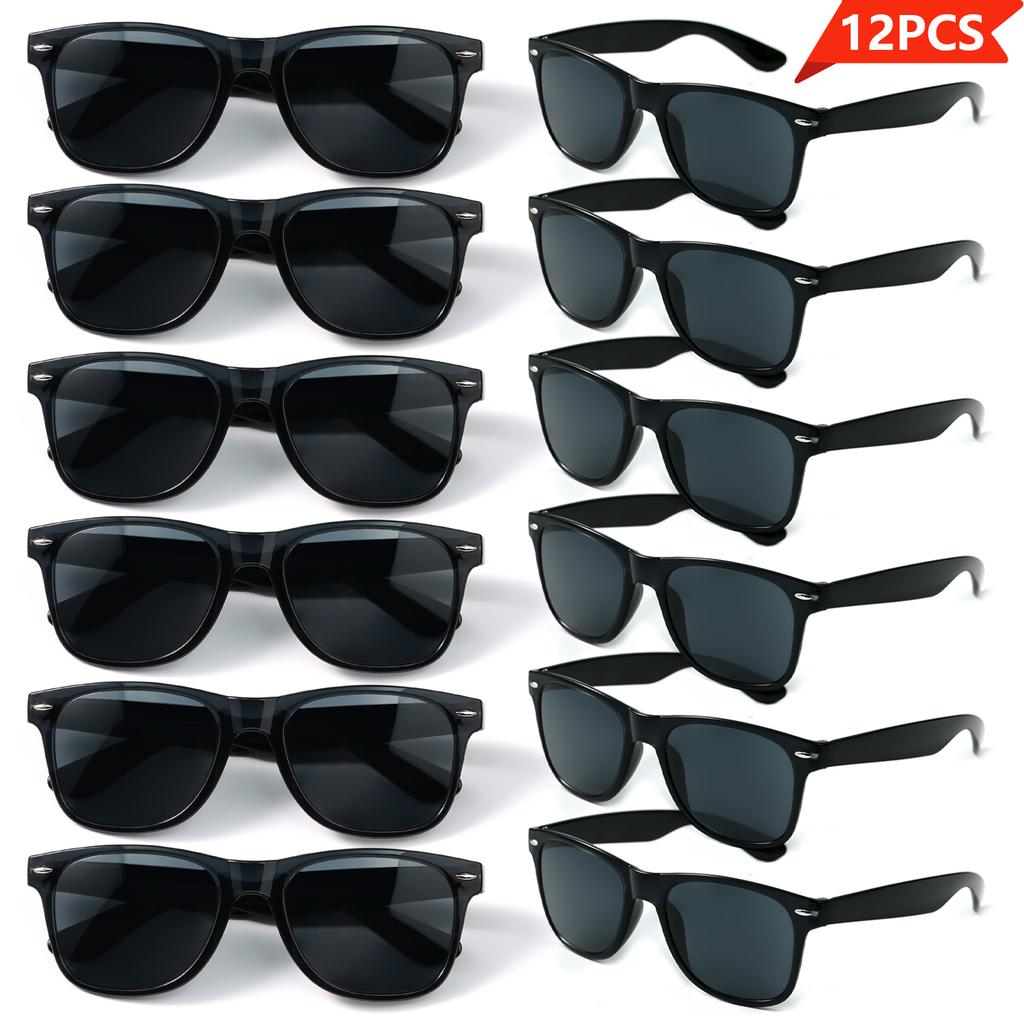 12pcs Stylishable Y2K Rectangular Sunglasses for Daily Use with Full Frame Suitable for Daily Leisure and Activities