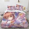 Anime Cardcaptor Sakura Bedding Set Duvet Cover Sheet Printed Bed Set Pillowcase Bed Full Queen King Size Comforter Bedroom
