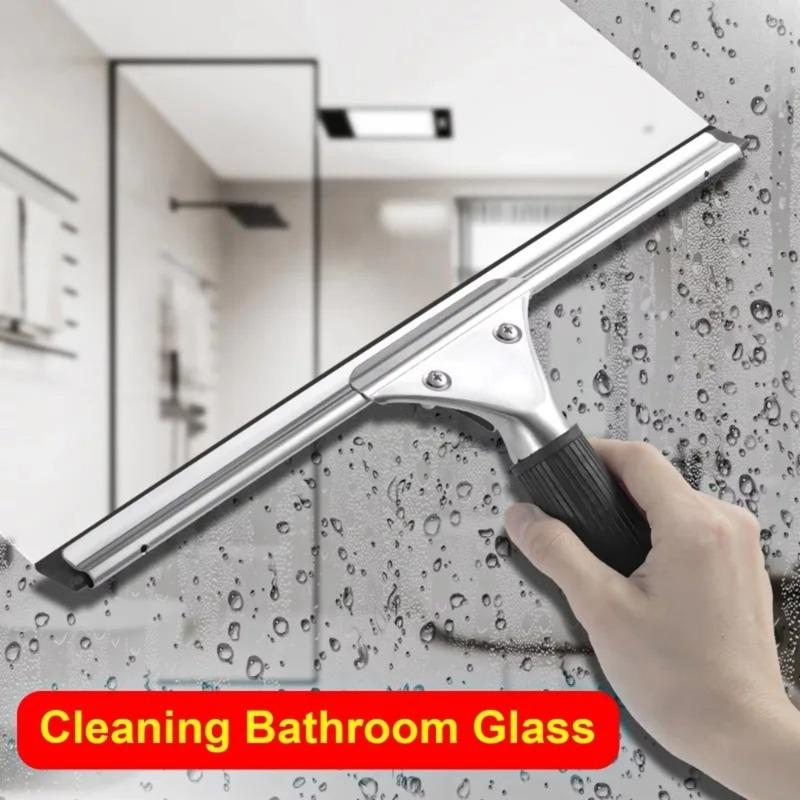 New Design 35-45CM Stainless Steel Squeegee Cleaner Manual Glass Wiper Shower Door Bathroom Window Mirror Desktop Ideal for Home